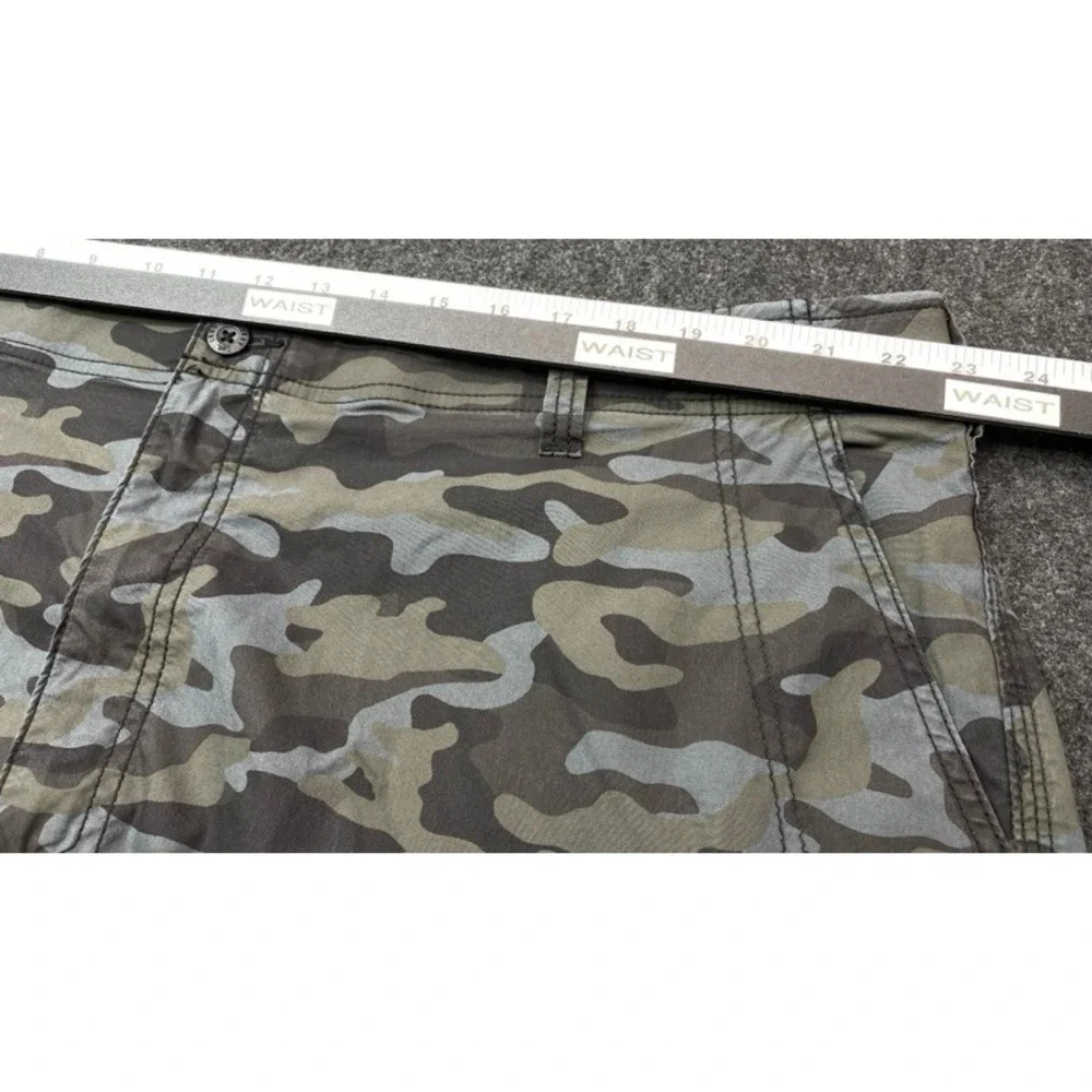 Lee Cargo Shorts Mens 46 Green Camo Extreme Motion Performance Tactical